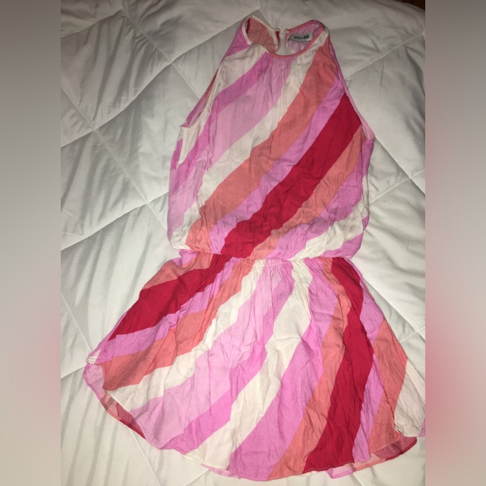 Do + Be Colorful Striped Sleeveless Dress